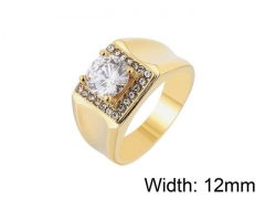 HY Wholesale Titanium Steel CZ/Stone Rings-HY0013R014