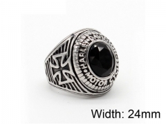 HY Wholesale Titanium Steel CZ/Stone Rings-HY0013R149