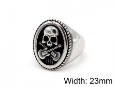 HY Wholesale Titanium Steel Popular Skull Rings-HY0013R078