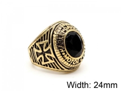 HY Wholesale Titanium Steel CZ/Stone Rings-HY0013R153