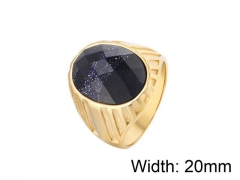 HY Wholesale Titanium Steel CZ/Stone Rings-HY0013R109