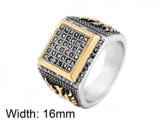 HY Wholesale Titanium Steel CZ/Stone Rings-HY0013R275