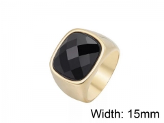 HY Wholesale Titanium Steel CZ/Stone Rings-HY0013R110