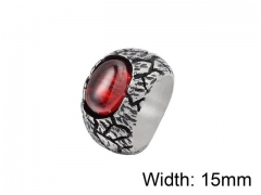 HY Wholesale Titanium Steel CZ/Stone Rings-HY0013R244