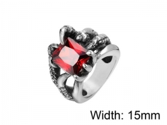 HY Wholesale Titanium Steel CZ/Stone Rings-HY0013R283