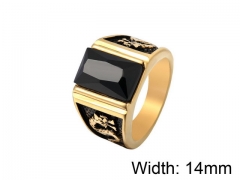 HY Wholesale Titanium Steel CZ/Stone Rings-HY0013R177