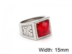 HY Wholesale Titanium Steel CZ/Stone Rings-HY0013R247