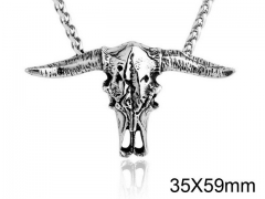 HY Wholesale Stainless steel 316L Skull Pendant (not includ chain)-HY0012P011