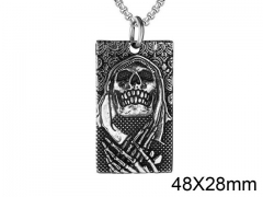 HY Wholesale Stainless steel 316L Skull Pendant (not includ chain)-HY0013P081