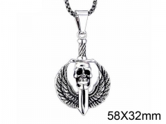 HY Wholesale Stainless steel 316L Skull Pendant (not includ chain)-HY005P027