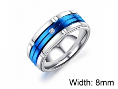 HY Wholesale Titanium Steel CZ/Stone Rings-HY0016R024