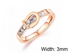 HY Wholesale Titanium Steel CZ/Stone Rings-HY0016R015