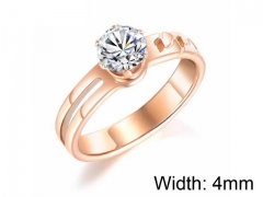 HY Wholesale Titanium Steel CZ/Stone Rings-HY0016R022