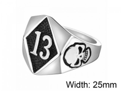 HY Wholesale Titanium Steel Popular Skull Rings-HY0017R017