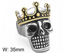 HY Wholesale Titanium Steel Popular Skull Rings-HY0017R034