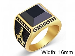 HY Wholesale Titanium Steel CZ/Stone Rings-HY0017R011