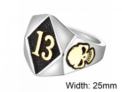 HY Wholesale Titanium Steel Popular Skull Rings-HY0017R016