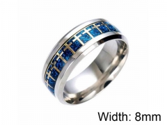 HY Wholesale Titanium Steel CZ/Stone Rings-HY0017R050