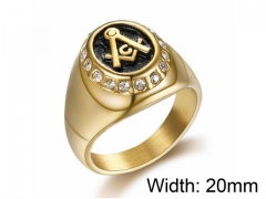 HY Wholesale Titanium Steel CZ/Stone Rings-HY0017R045