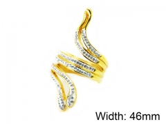 HY Wholesale Stainless Steel 316L Crystal Rings-HY15R1392HND