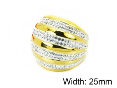 HY Wholesale Stainless Steel 316L Crystal Rings-HY15R1384IHE