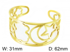 HY Stainless Steel 316L Bangle (Bear Style)-HY90B0296HNX