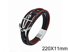 HY Wholesale Skull-Leather Bracelets-HY001B064