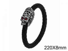 HY Wholesale Skull-Leather Bracelets-HY001B184