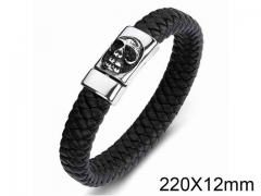 HY Wholesale Jewelry Skull Style Bracelets (Leather)-HY0018B048