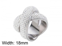 HY Wholesale Titanium Steel CZ/Stone Rings-HY0021R033