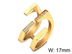 HY Wholesale Titanium Steel CZ/Stone Rings-HY0021R066