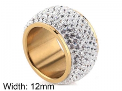 HY Wholesale Titanium Steel CZ/Stone Rings-HY0021R062