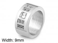 HY Wholesale Titanium Steel CZ/Stone Rings-HY0021R100