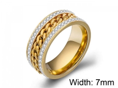 HY Wholesale Titanium Steel CZ/Stone Rings-HY0021R021