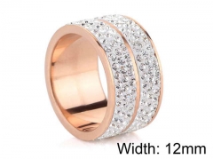 HY Wholesale Titanium Steel CZ/Stone Rings-HY0021R037