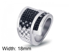 HY Wholesale Titanium Steel CZ/Stone Rings-HY0021R082