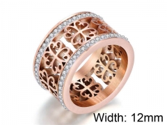 HY Wholesale Titanium Steel CZ/Stone Rings-HY0021R104