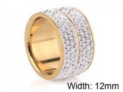 HY Wholesale Titanium Steel CZ/Stone Rings-HY0021R083