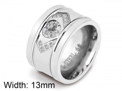 HY Wholesale Titanium Steel CZ/Stone Rings-HY0021R059