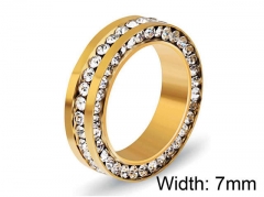 HY Wholesale Titanium Steel CZ/Stone Rings-HY0021R053