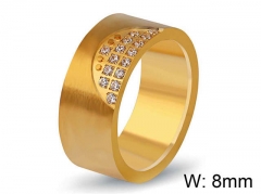 HY Wholesale Titanium Steel CZ/Stone Rings-HY0021R089