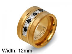 HY Wholesale Titanium Steel CZ/Stone Rings-HY0021R071