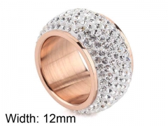 HY Wholesale Titanium Steel CZ/Stone Rings-HY0021R061