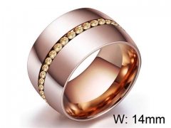 HY Wholesale Titanium Steel CZ/Stone Rings-HY0021R040