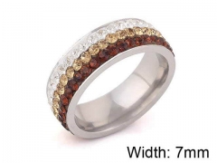 HY Wholesale Titanium Steel CZ/Stone Rings-HY0021R046