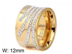 HY Wholesale Titanium Steel CZ/Stone Rings-HY0021R069