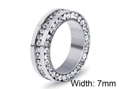 HY Wholesale Titanium Steel CZ/Stone Rings-HY0021R055