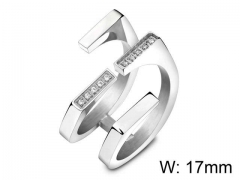 HY Wholesale Titanium Steel CZ/Stone Rings-HY0021R067