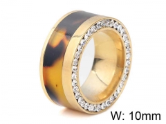 HY Wholesale Titanium Steel CZ/Stone Rings-HY0021R098