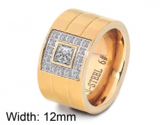 HY Wholesale Titanium Steel CZ/Stone Rings-HY0021R038